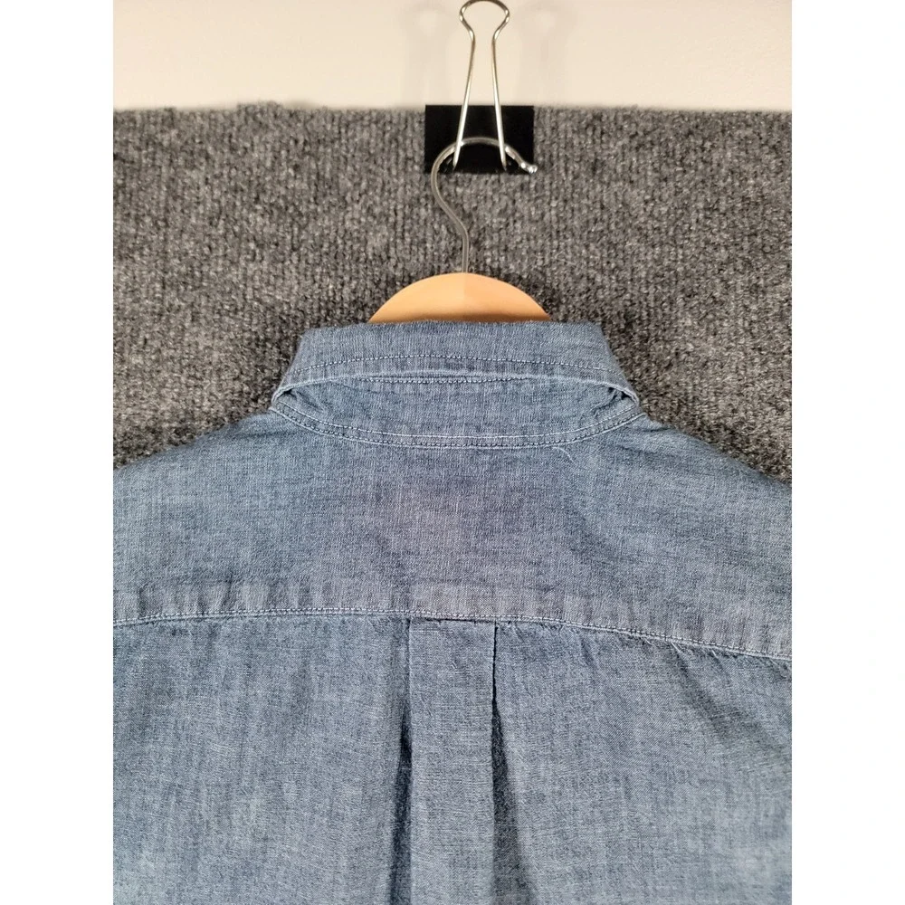 Polo Ralph Lauren Shirt Boys Medium (10-12) Blue Long Sleeve Button Up Chambray